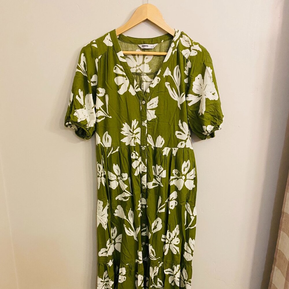 Green Floral Dress